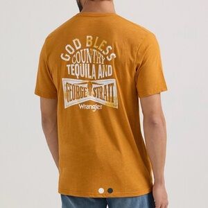 Wrangler Men's George Straight burnt orange Short Sleeve Tee xl